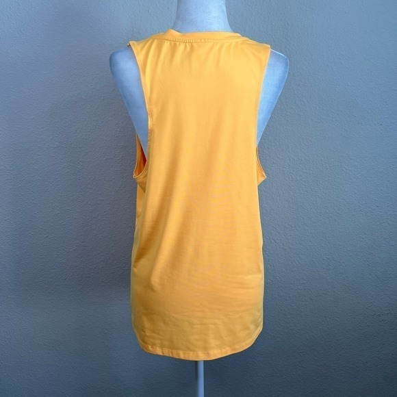 Zyia Yellow Muscle Tank Top Women's L Logo Activewear Workout Gym Comfort Run - Picture 5 of 7